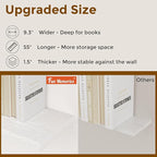 24 Inch Floating Shelves, Rustic 24 x 9 White Floating Shelf for Wall, White Bathroom Shelves Set of 2, Farmhouse Wood Wall Shelf for Bedroom, Kitchen, 9 Inch Deep Shelves for Home Storage