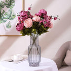 Duovlo Fake Flowers Vintage Artificial Peony Silk Flowers Wedding Home Decoration,Pack of 1 (New Sweetened Bean)