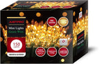 150LIGHTS Yellow Extra-Bright with End Connectors Christmas Decorative Lights 9.72m UL Certified Mini String Light Set Waterproof for Home Garden Holiday Christmas Tree Party Patio Wedding