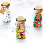 Otis Classic Small Glass Jars with Lids – Set of 12 Mini Glass Bottles with Corks for Halloween Decorations Fall Décor Wedding & Party Favors, Halloween DIY Crafts, Potions, Spices & Candy, 3.4 oz