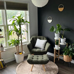 Green Sherpa Accent Chair with Ottoman ，Modern Reading Chair with Ottoman Set, Comfy Fuzzy Armchair Living Room Chair Lounge Chair with Wood Legs for Small Spaces Bedroom Apartment