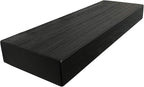 joelsantiques - 18 Inch Wooden Floating Shelves for Wall - 18x6x2 in - Made of Natural Wood - Short Heavy Duty Rustic Wall Shelves for Bedroom - Perfect for Bathroom, Kitchen - Black