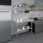 AmGood Double OverShelf Stainless Steel NSF - Many (48" Long x 12" Deep)