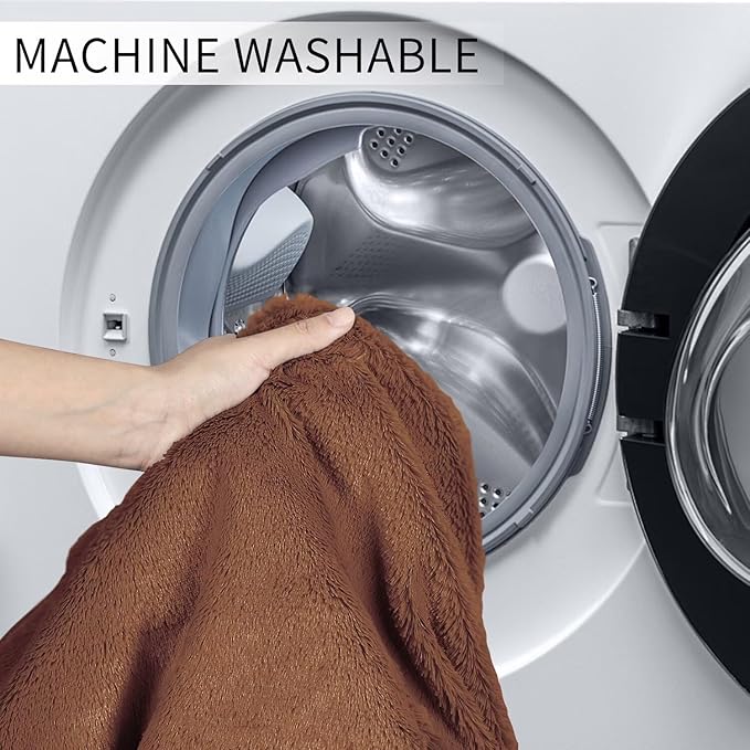 Bean Bag Chair for Adults 4FT,Soft Removable Cover for Teens/Girls Bedroom,Fluffy Giant Round Floor Beanbag Lounger Chairs (No Filler,Deep Coffee)