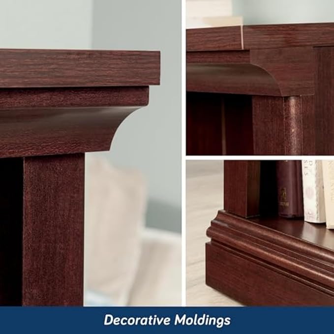 Sauder Miscellaneous Storage 3 Bookcase/Book Shelf, L: 35.28" x W: 13.23" x H: 43.78", Select Cherry finish