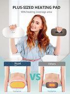 Slimpal Heating Pad for Period Cramps, Plus-Sized Portable Electric Heating Pad, Menstrual Cordless Heat Belt Back, Belly, Waist Pain Relief, Long-Lasting Battery, Gift for Her Girl Women Wife, Beige