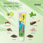 Jagat Devsutra Activated Charcoal & Fresh Mint Toothpaste | Doctor Recommended Ayurvedic, Organic & Herbal | 100% Natural Teeth Whitening, No Fluoride & Artificial Colors, Gum Cure, Vegan - Pack of 4