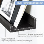 Picture Ledge Wall Shelves 48 inches Width Set of 3, Solid Pine Wood Rustic Floating Ledge Shelves for Wall for Kids' Room Bedroom Kitchen Bathroom Long Floating Shelves for Wall Decor, Black
