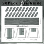 20 Pack Gray 10FT Cheesecloth Table Runner Rustic Gauze Fabric Cheese Cloth Table Runner for Wedding Bridal Baby Shower Table Decor 20 x 120 Inch Long Boho Sheer Birthday Party Table Decorations