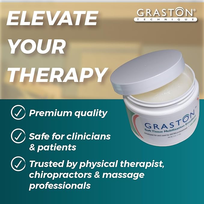 Graston Technique Arnica Soft Tissue Emollient - 4oz Jar Pro-Grade Therapy Cream for IASTM, Massage, Relief and Recovery, 6-Pack