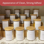 Glass Spice Jars with Bamboo Lids - 20 Pcs Thicken(2.4mm) 6oz Airtight Seasoning Containers with 131 Waterproof Minimalist Spice labels Preprinted - Small herb Jars for Pantry Organization and Storage