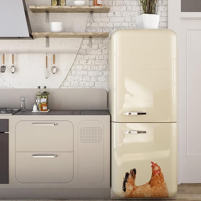 Chicken Lover Gifts Window Stickers, Cute Hens Wall Decals Peel and Stick, Funny Removable Vinyl Chicken Decoration for Farmhouse Kitchen Bedroom Door Refrigerator