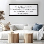 The Best Things in Life Framed Wall Art, 40''×15'' Rustic The Best Things in Life Sign for God Jesus Christ Prayer, Horizontal Holy Inspirational Family Home Decor