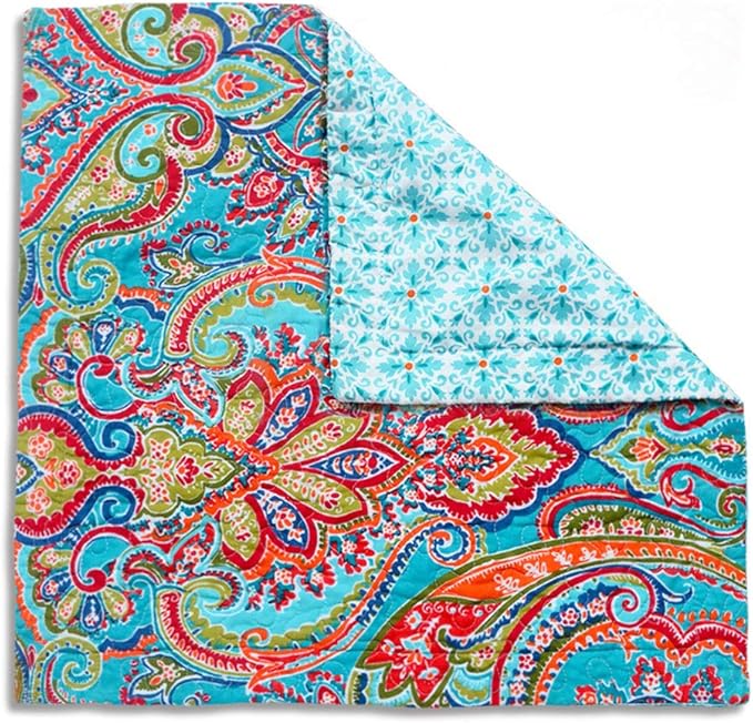 NEWLAKE European Gorgeous Floral Style Cotton Throw Pillow Covers (2 Pieces, 18X18 Inch)