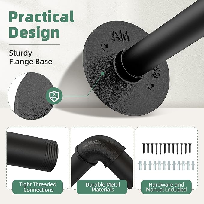 Plant Hanger Indoor Hanging Planters for Indoor Plants Hanging Plant Holder Black Metal Rod(Pot/Chain/Plant not Included