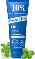 Mouthology 10% Nano Hydroxyapatite Toothpaste (Fluoride Free), Whitening*, Supports Enamel Care*, Appropriate for Sensitive Teeth*, SLS Free, Xylitol nHA Toothpaste for Adults, Mint 4oz (USA Made)
