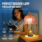 GEEZO Fragrance Candle Warmer Lamp，Electric Candle Warmer with Timer & Dimmer，Mom Christmas Birthday Gifts for Women, House Warming Gifts New Home Bedroom Decor