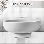 Large Decorative Bowl for Home Decor – Concrete Fruit Bowl for Kitchen Counter | Key Bowl for Entryway Table | Pedestal Bowl for Modern Decor | Coffee Table Centerpiece