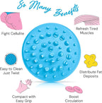 Scala Silicone Anti Cellulite Massager, Body Shower Scrubber, Cellulite Remover - Improve Circulation, Distribute Fat Deposits, Body Massager, Exfoliator, Fat Roller Use with Creams and Oils, Aqua