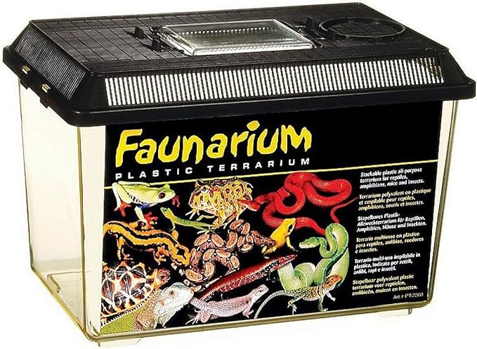 Exo Terra Faunarium, Plastic Reptile Terrarium, Medium, PT2260