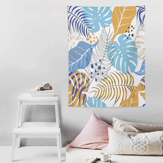 ICMOLYYENLO Tropical Palm Leaves Wall Tapestry, Wall Art for Room Decoration Beautiful Wall Hanging for Bedroom Living Room Dormitory Apartment 30x40 Inch