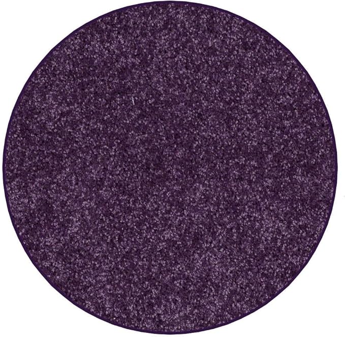 KOECKRITZ Soft and Colorful Kids Classroom Area Rugs (Passes Flammability Pill Test) Many Sizes and Bright Colors to Select from (12' Round, Eggplant)