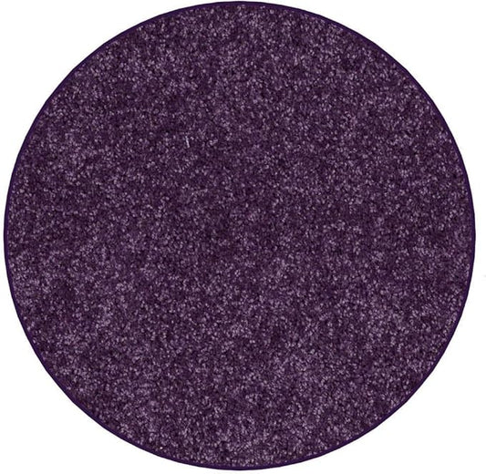 KOECKRITZ Soft and Colorful Kids Classroom Area Rugs (Passes Flammability Pill Test) Many Sizes and Bright Colors to Select from (12' Round, Eggplant)