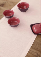 Solino Home Linen Pink Table Runner 90 Inches Long - 100% Pure Linen 14 x 90 Inch Table Runner for Halloween - Fete
