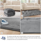 Baby Play Mat 1.2" Thick Memory Foam Nursery Rug Area Rug, 4’11” X 3’28” Yoga Mat Playmat Crawling Mat for Baby,Toddlers, Infants, Kids,Floor Mat Tatami Mat for Living Room with Non-Slip(Grey)