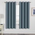 H.VERSAILTEX Elegant Thermal Insulated Blackout Curtains - Nickel Grommet Window Drapes for Living Room/Bedroom - Stone Blue - 52" W x 72" L - (Set of 2 Panels)
