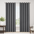ChrisDowa Blackout Curtains 70 inches Wide for Bedroom - 2 Panels Set Extra Wide Grommet Thermal Insulated Room Darkening Curtains for Living Room (Grey, 70 x 84 Inch)