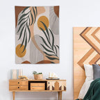ICMOLYYENLO Boho Plant Aesthetic Tapestry, Abstract Medieval Arch Sun Home Aesthetic Wall Hanging For Bedroom Living Room Dormitory Tapestry 40x60 Inches
