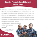 Coral Nano Silver Kids Fluoride Free Foaming Bubble Berry Coral Calcium Toothpaste, Natural Formula, SLS and Glycerin Free - 4 Ounce