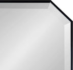 Kate and Laurel Rhodes Modern Full Length Octagon Wall Mirror, 16 x 48, Black, Decorative Glam Geometric Wall Accent