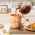 17 OZ Coffee Mugs Set of 4, Ceramic Modern Coffee Mugs Set with handle for Tea/Latte/Milk/Cocoa.