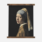 American Art Decor Girl with a Pearl Earring Tapestry Vintage Hanging Canvas Wall Art by Johannes Vermeer