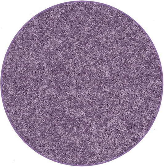 KOECKRITZ Soft and Colorful Kids Classroom Area Rugs (Passes Flammability Pill Test) Many Sizes and Bright Colors to Select from (9' Round, Lavender)