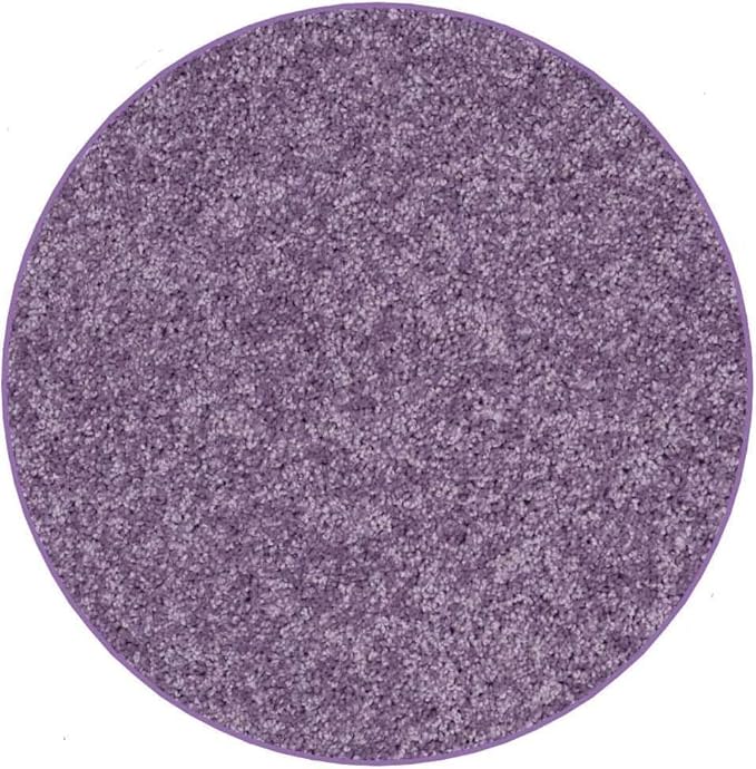 KOECKRITZ Soft and Colorful Kids Classroom Area Rugs (Passes Flammability Pill Test) Many Sizes and Bright Colors to Select from (4' Round, Lavender)