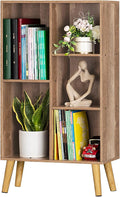 5 Cube Small Bookshelf - 3 Tier Mid-Century Modern with Legs