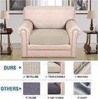 H.VERSAILTEX Super Stretch Individual Seat Cushion Covers Sofa Covers Couch Cushion Covers Slipcover Sets Thick Jacquard Textured Twill Fabric (1 Piece Chair Cushion Cover, Island Fossi)