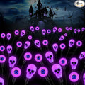 Solar Halloween Lights Outdoor, Scary Eyeball Lights, 4PACK 32LED, IP65 Waterproof, Decor for Garden/Yard/Patio/Lawn/Pathway (Purple)