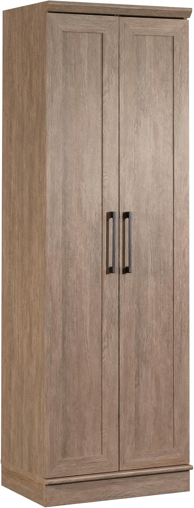 HomePlus Kitchen Pantry Storage Cabinet with Adjustable Shelves, Laundry Bathroom Storage Cabinet, Brushed Oak Finish