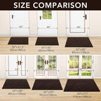 hicorfe Indoor Doormat, Odor-Free Door mat, Non Slip Door Mats 20"x31.5" Absorbent Resist Dirt Entrance Inside Floor Mats for Entryway Washable Low-Profile(Coffee)