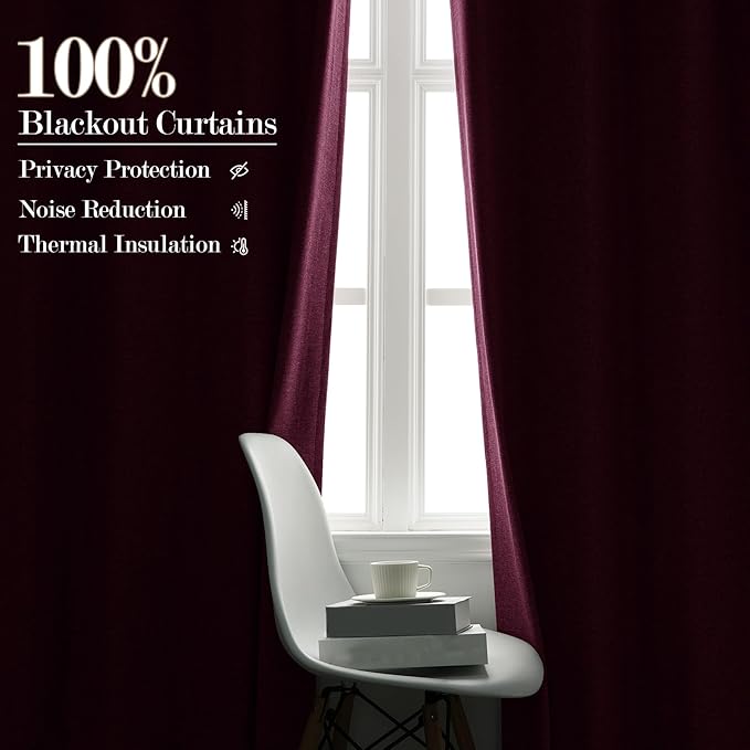 100" W x 84" L Faux Linen Room Divider Curtains, Full Blackout Pinch Pleated Drapes for Traverse Rod, Bedroom Divider Privacy Drapery with Hooks for Ceiling Track, 1 Panel, Lilac
