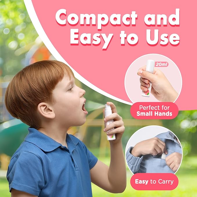 Mouth Spray for Kids, Toddler Toothpaste Helper, Fluoride Free Baby Toothpaste Cavity Protection, Oral Care with Natural P113+ Antibacterial Peptide - for Newborns to Age 6, Original