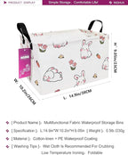 Rectangular Storage Basket Fabric Organizer Bin for Toys,Books,Clothes,Gifts,Pets-Perfect for Home,Office,Nursery,Dorm,Shelf(Rec-rabbit)