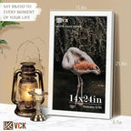 VCK 14x24 Picture Frame Set of 3, White Solid Wood Poster Frames, Textured Exclusive Wall Gallery Frame