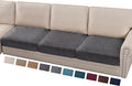 PrinceDeco Velvet Stretch Couch Cushion Cover Extra Large Cushion Slipcover for Chair Loveseat Sofa Cushion Furniture Protector Seat Cushion Sofa Cover (3 Piece XL Sofa Cushion Covers, Grey)