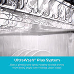 Kenmore 24" Built-in Stainless Steel Tub Dishwasher EasyFlex 3rd, SmartWash, UltraWash Plus, TurboDry, and Adjustable Rack, Energy Star Certified, Fingerprint Resistant