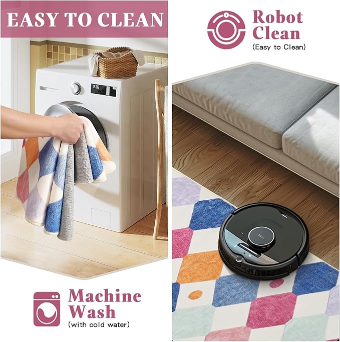 jinchan Kids Rug for Nursery 6ft Radius Corner Washable Area Rug Modern Colorful Quarter Circle Rug Soft Non-Slip Carpet for Bedroom Playroom Daycare Reading Nook Kitchen Classroom Berries on Cream